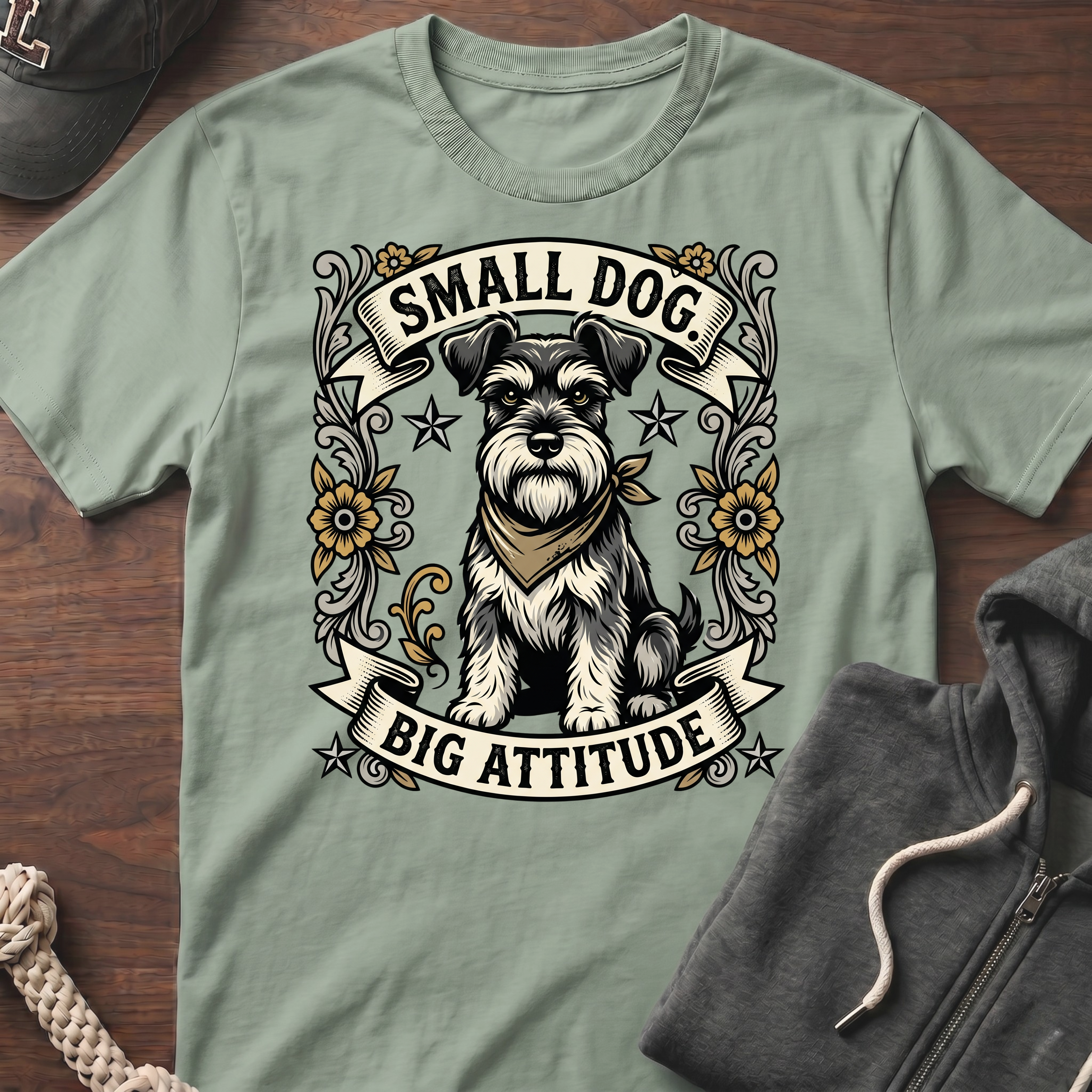 Small Dog Big Attitude T‑Shirt