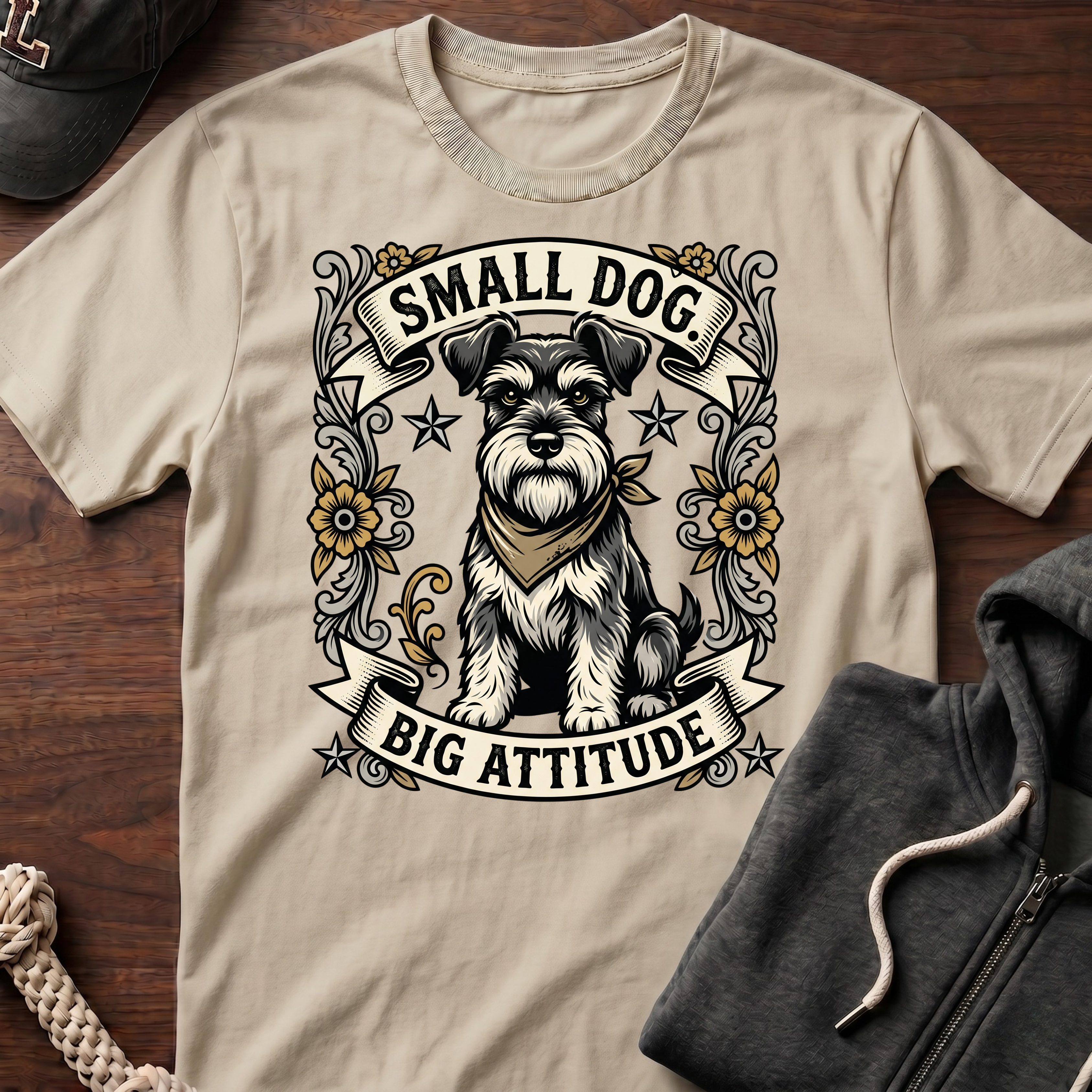 Small Dog Big Attitude T‑Shirt