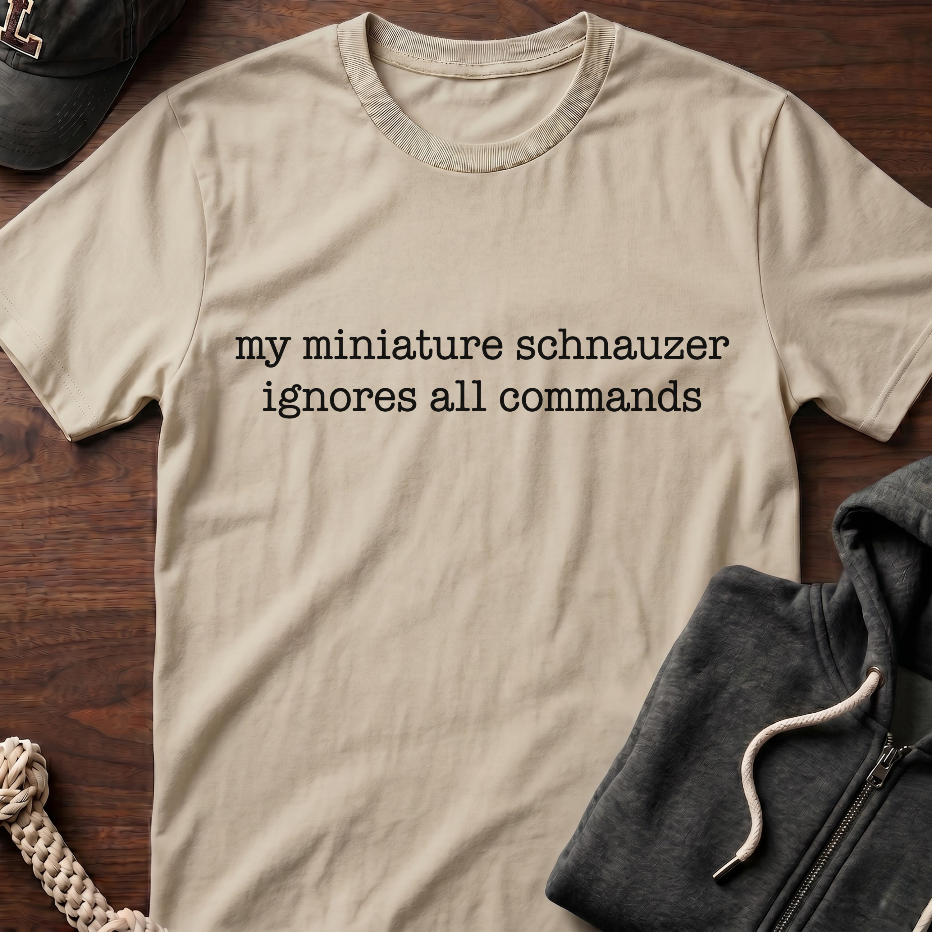 ignores all commands_BLACK T‑Shirt