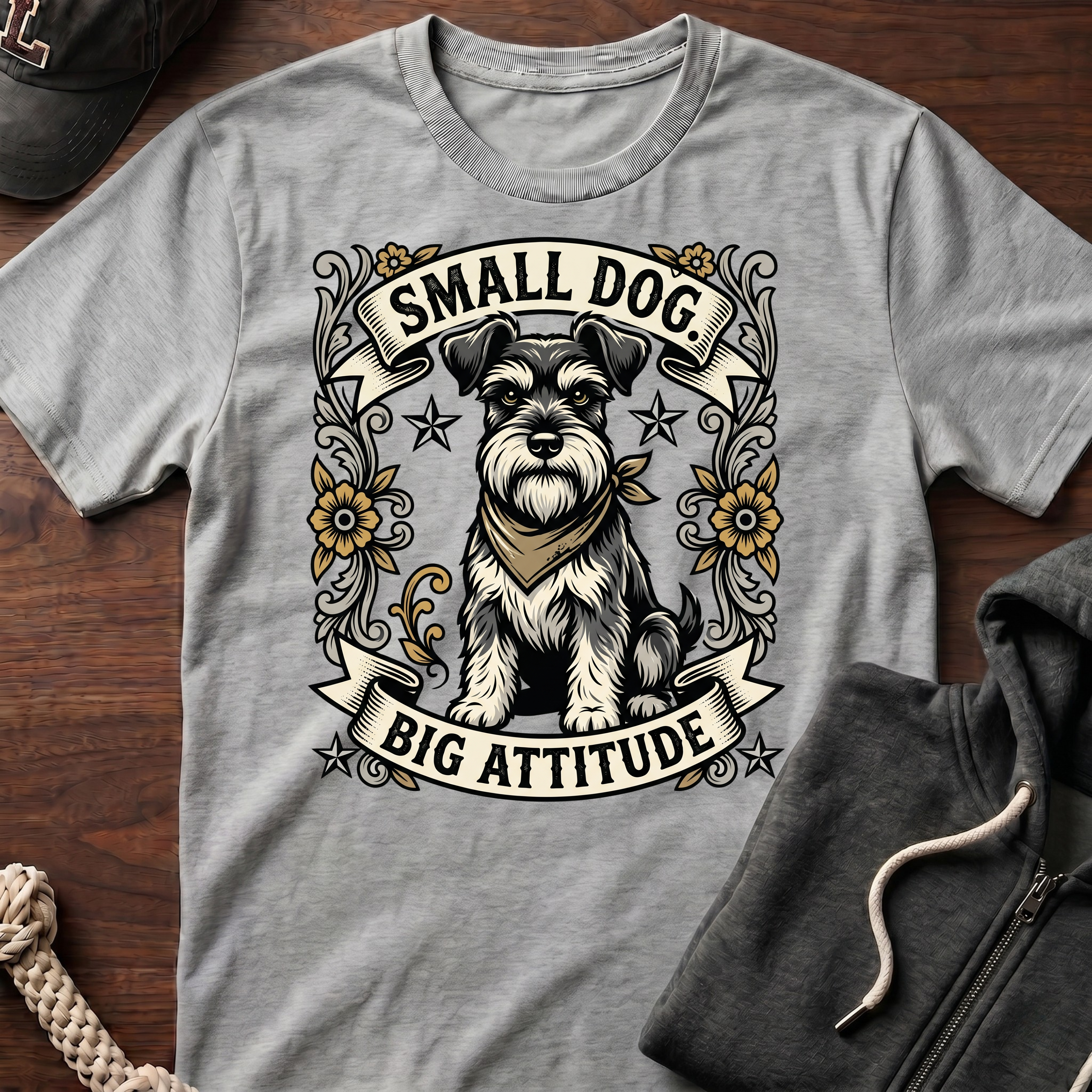Small Dog Big Attitude T‑Shirt