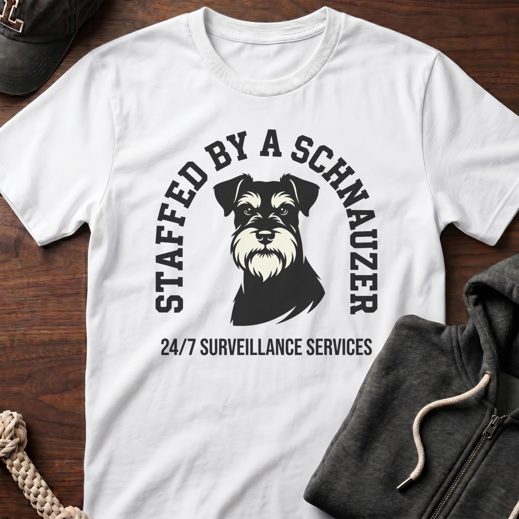 Staffed By A Schnauzer T-Shirt