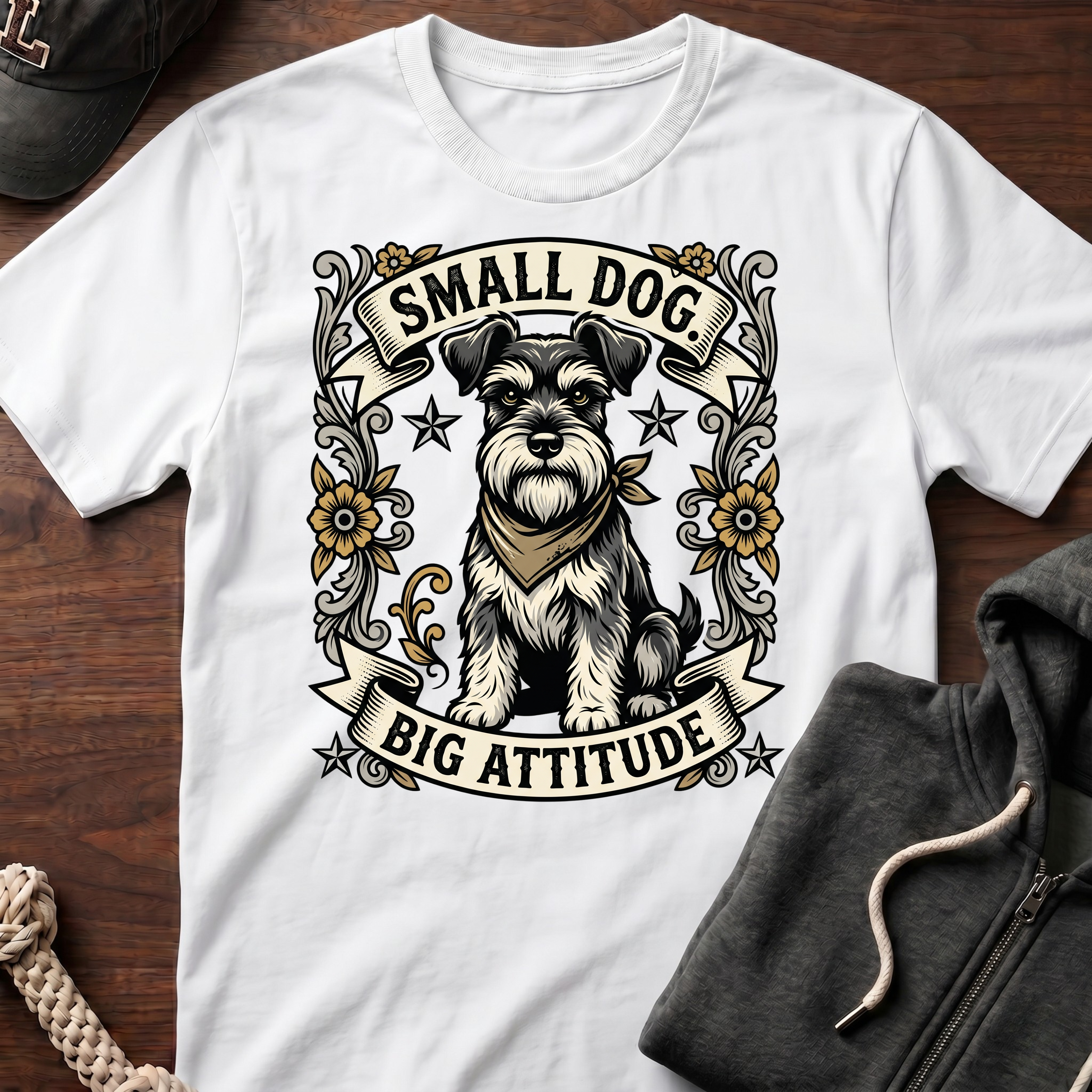 Small Dog Big Attitude T‑Shirt